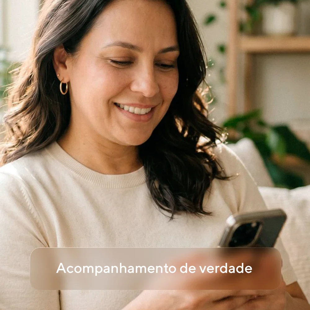Cliente Voy acompanhando o tratamento pelo celular